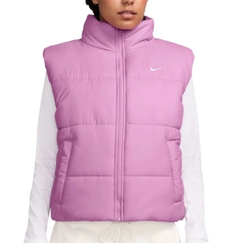 Nike Sportswear Classic Puffer Therma-FIT Women's Vest Pink size XS FZ5922-632‎